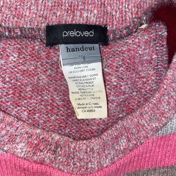 Preloved Handcut wool unique sweater size large - Picture 2 of 4